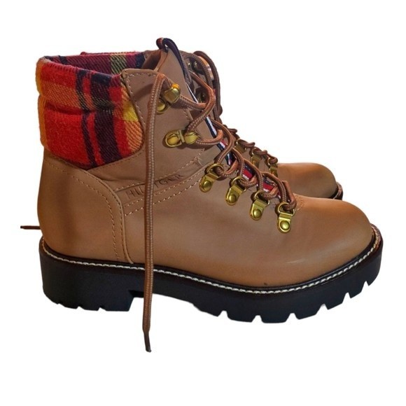 Tommy Hilfiger Twlariti Hiking Combat Boot, Size 6, Brown - Picture 9 of 11